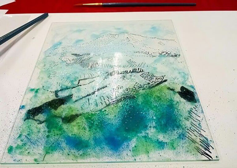 verf op acrylplaat