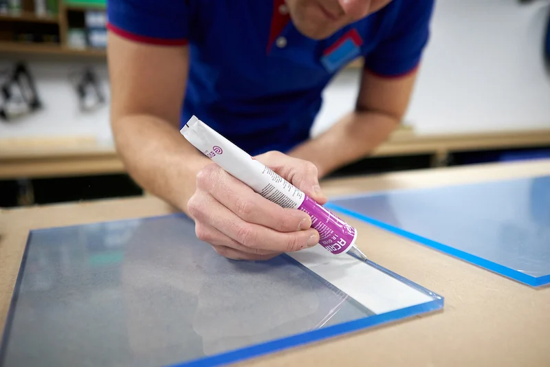 how to glue acrylic sheet